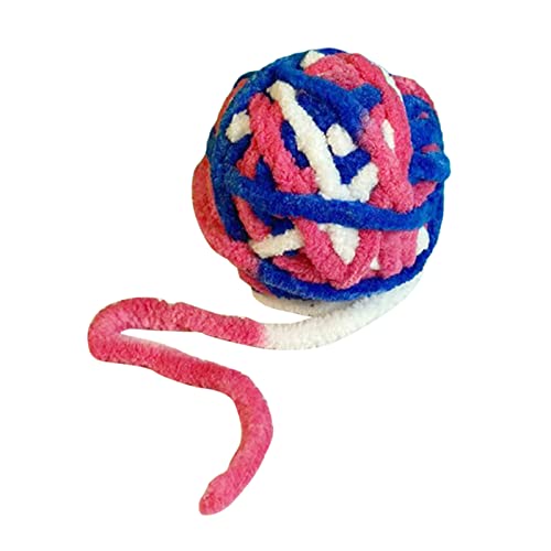 NYCEMAKEUP 5,1 cm großes Haustier-Plüschball-Spielzeug, buntes Ballspielzeug, bunter Ball, zum Jagen, Kauen, Spielzeug, Mehrfarbig, zur Auswahl, Ball, Katze, Fangen, Werfen von NYCEMAKEUP