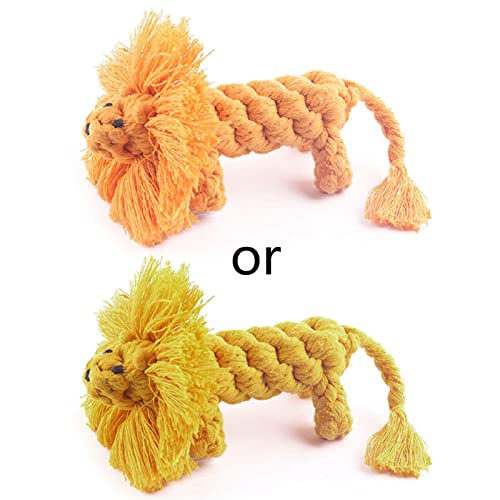 NYCEMAKEUP Hundeseilspielzeug für Kauer, leuchtende Farben, niedliches Löwenform-Baumwollseil-Kauspielzeug für kleine/mittlere/große Hunderassen beim Zahnen von NYCEMAKEUP