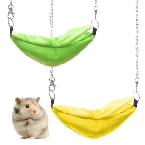 NYGGTYK 2 Stück Bananenförmige Hamsterbett, Hängende Hängematte, Warmes Haustierbett, Kreatives Haustierbett, Haustierbedarf. von NYGGTYK