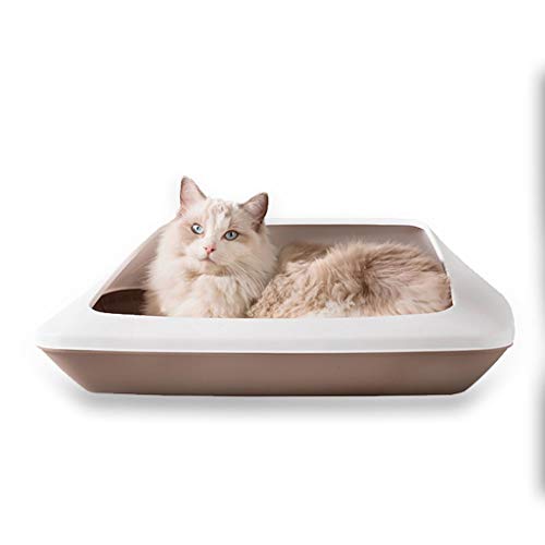 NYKK Haustier Waschraum Halbumschlossener Katzenklo, spritzwassergeschützte WC, große Katze liefert, KOT Sandkasten, Sandkasten Katzenklo Katzenstreu Tablett Toilettenbox von NYKK