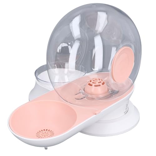 NYSUZHOUJI Automatischer Wasserspender für Haustiere, schwerkraftgespeister Hundewasserspender, Katzenfutterspender, schneckenförmiger Trinknapf für kleine und mittelgroße Haustiere (Pink) von NYSUZHOUJI