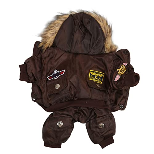 Hundejacke gepolsterte Baumwollpolyester warmes weiches bequemes Haustiermantel für kleine mittlere Hunde Winter Winter (XL) von NYSUZHOUJI