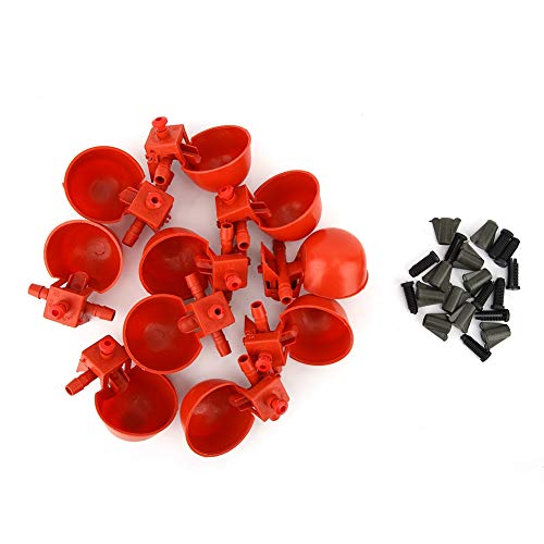 NYSUZHOUJI Hühnchen Geflügeltrinker Waterer Cup Bowl Trinkwerkzeug für Vögel 10pcs NYSUZHOUJI Hühnchen Geflügeltrinker Waterer Cup Bowl Trinkwerkzeug für Vögel 10pcs von NYSUZHOUJI