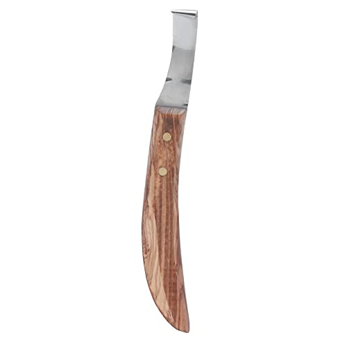 NYSUZHOUJI Hufmesser gebogener Stahlblatt mit Holzgriff für effiziente Trimmminiaturen und gewöhnliche Pferde von NYSUZHOUJI