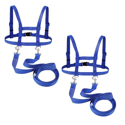 2 Stück Pferdeleine zum Spielen für Kinder,Pferdegeschirr für Kinder für Jungen und Mädchen Rollenspiele,Outdoor Pferdeleine Kinder für ab 3 Jahren,Geeignet für Kindergurte,Sicherheitsseile(Blau) von NYTGAH