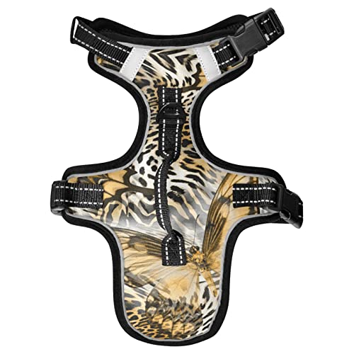 Naanle Butterfly Leopard Hundegeschirr mit Leinenclips Kein Ziehen Weich Gepolsterte Netzweste Haustier Geschirr Reflektierend Verstellbare Weste für Hunde Naanle Butterfly Leopard Hundegeschirr mit Leinenclips Kein Ziehen Weich Gepolsterte Netzweste Haustier Geschirr Reflektierend Verstellbare Weste für Hunde von Naanle