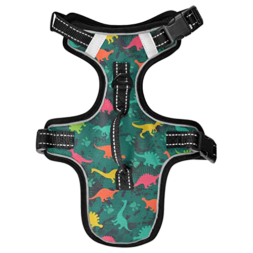 Naanle Camouflage Dinosaurier Hundegeschirr mit Leine Clips No Pull Weich Gepolstert Mesh Weste Haustier Geschirr Reflektierend Verstellbare Weste für Hunde Naanle Camouflage Dinosaurier Hundegeschirr mit Leine Clips No Pull Weich Gepolstert Mesh Weste Haustier Geschirr Reflektierend Verstellbare Weste für Hunde von Naanle