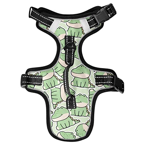 Naanle Cartoon Krokodil Hundegeschirr mit Leine Clips No Pull Weich Gepolstert Mesh Weste Haustier Geschirr Reflektierend Verstellbare Weste für Hunde Naanle Cartoon Krokodil Hundegeschirr mit Leine Clips No Pull Weich Gepolstert Mesh Weste Haustier Geschirr Reflektierend Verstellbare Weste für Hunde von Naanle