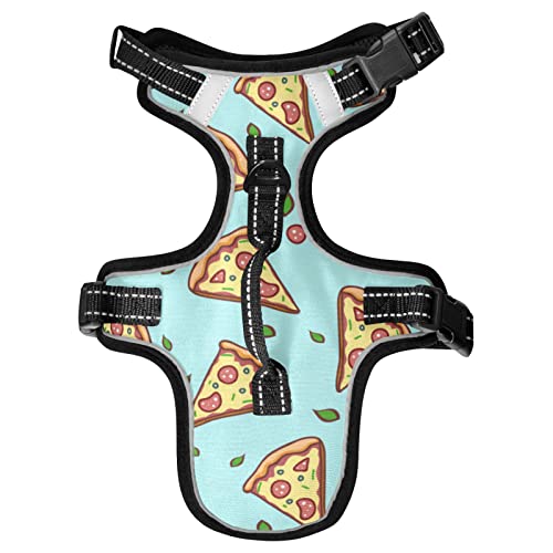 Naanle Cartoon Pizza Hundegeschirr mit Leine Clips Kein Ziehen Weich Gepolsterte Netzweste Haustier Geschirr Reflektierend Verstellbare Weste für Hunde Naanle Cartoon Pizza Hundegeschirr mit Leine Clips Kein Ziehen Weich Gepolsterte Netzweste Haustier Geschirr Reflektierend Verstellbare Weste für Hunde von Naanle