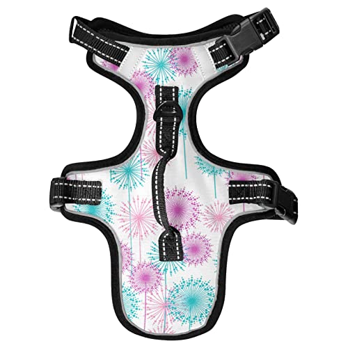 Naanle Dehlia Blume Löwenzahn Hundegeschirr mit Leine Clips No Pull Weich Gepolstert Mesh Weste Haustier Geschirr Reflektierend Verstellbare Weste für Hunde Welpen Katzen Naanle Dehlia Blume Löwenzahn Hundegeschirr mit Leine Clips No Pull Weich Gepolstert Mesh Weste Haustier Geschirr Reflektierend Verstellbare Weste für Hunde Welpen Katzen von Naanle