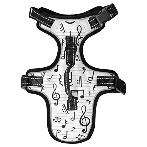Naanle Music Note Hundegeschirr mit Leine Clips No Pull Weich Gepolstert Mesh Weste Haustier Geschirr Reflektierend Verstellbare Weste für Hunde Welpen Katzen Naanle Music Note Hundegeschirr mit Leine Clips No Pull Weich Gepolstert Mesh Weste Haustier Geschirr Reflektierend Verstellbare Weste für Hunde Welpen Katzen von Naanle