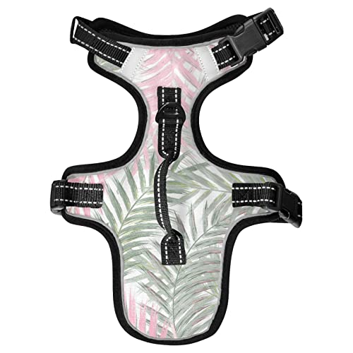Naanle Pink Palm Leaf Dog Harness with Leash Clips No Pull Soft Padded Mesh Vest Pet Harness Reflective Adjustable Vest for Dogs Naanle Pink Palm Leaf Dog Harness with Leash Clips No Pull Soft Padded Mesh Vest Pet Harness Reflective Adjustable Vest for Dogs von Naanle