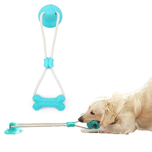Dog Chew Suction Cup Tug of War Toy, Interactive Dog Toy, Puppy Teething Chew Toys, Dog Chew Toy, Boredom Chews Bone (Blue Upgrade) von NafuFreedom