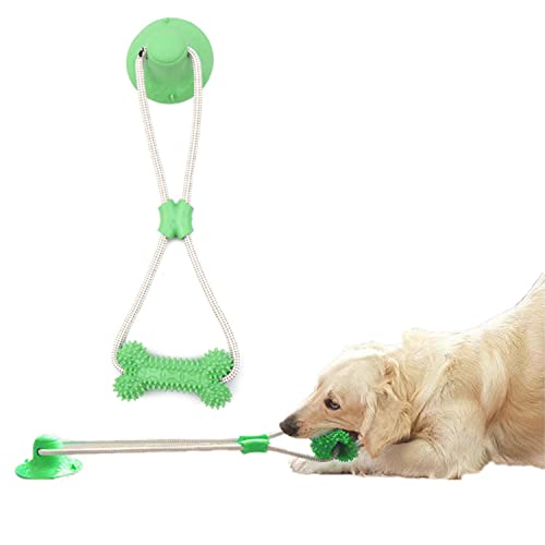 Kauspielzeug für Hunde, mit Saugnapf, interaktives Hundespielzeug, Kauspielzeug für Welpen, Zahnen, Kauspielzeug, Hundespielzeug, Langeweile, Kauknochen (grün) von NafuFreedom