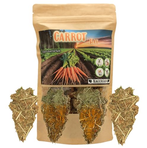 Carrot Hay - Premium Snack für Nager, Meerschweinchen und Zwergkaninchen 100% Natur für Deine Fellnasen - Deutsches Qualitätsprodukt ohne versteckte Zutaten - Carrot Hay - Premium Snack für Nager, Meerschweinchen und Zwergkaninchen 100% Natur für Deine Fellnasen - Deutsches Qualitätsprodukt ohne versteckte Zutaten - von Nagerfarm