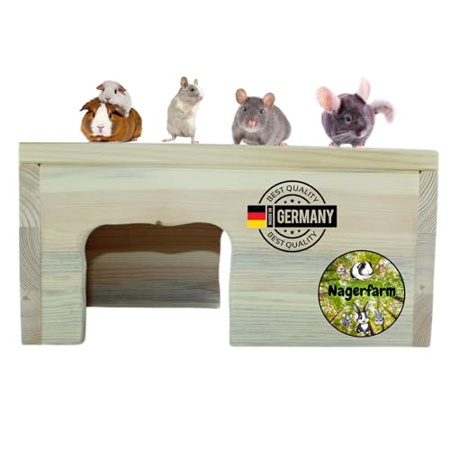 Nagerfarm Farmhaus 1.1, Massivholz-Unterkunft für Meerschweinchen, Chinchillas, Degus und Ratten, Premium-Qualität aus Deutschland Nagerfarm Farmhaus 1.1, Massivholz-Unterkunft für Meerschweinchen, Chinchillas, Degus und Ratten, Premium-Qualität aus Deutschland von Nagerfarm