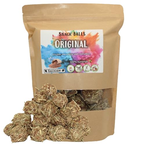 Snack Balls Original - von Nagerfarm - Futter für Nager, Meerschweinchen und Zwergkaninchen - 100% Natur für Deine Fellnasen - Deutsches Qualitätsprodukt ohne versteckte Zutaten (Mega Pack) von Nagerfarm