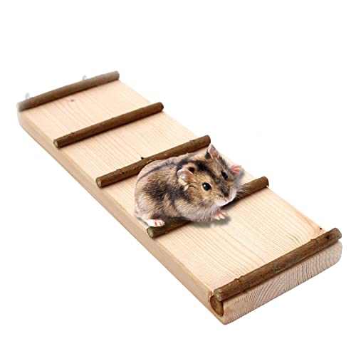 Hamsterleiter Hamster Treppe Naturholz Kletterleiter für Hamster, Rennmäuse, Mäuse - Käfig Zubehör von Nagergaleria