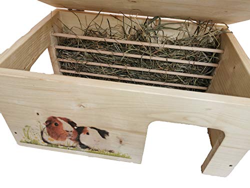Meerschweinchenhaus Nagerhaus mit Heuraufe XL von Ewbob