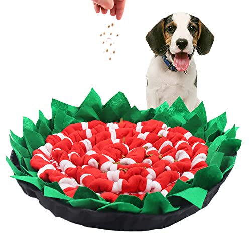 Naglreia Schnüffelteppich Hund intelligenzspielzeug Schnüffelspielzeug Langlebiges Interaktives Hundespielzeug Fördert Die Natürlichen Futtersuchfähigkeiten Waschbar Riechen 50 * 50CM (Rot) von Naglreia