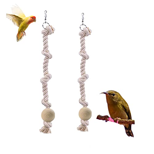 2 Stück Papageienspielzeug,Kletterseil Baumwolle weiß,Kletterspirale aus Baumwolle,für Papageien Vögel Vogelkäfig Schaukel,Papagei Sittiche Hängend Kauen Spielzeug Vogel Spielzeug 2 Stück Papageienspielzeug,Kletterseil Baumwolle weiß,Kletterspirale aus Baumwolle,für Papageien Vögel Vogelkäfig Schaukel,Papagei Sittiche Hängend Kauen Spielzeug Vogel Spielzeug von Naisfei