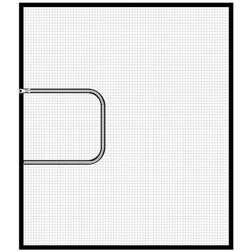 Fensternetz für Katzen, Katzenscheibenbildschirm-Wache 47x47 Selbstklebbares feines Fensternetz für Katzen mit Reißverschluss Aluminiumdraht atmungsaktives abnehmbares waschbares Fensternetz für Zuha von Naisicatar