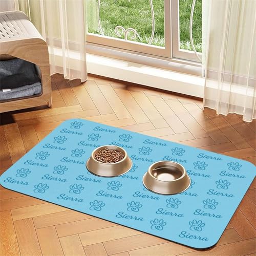 Fußmatte Personalisiert Napfunterlage Hund Futtermatte Katzen Haustür mit Namen und Foto Fußmatte Personalisiert Napfunterlage Hund Futtermatte Katzen Haustür mit Namen und Foto von Naispanda