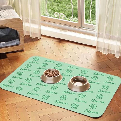 Fußmatte Personalisiert Napfunterlage Hund Futtermatte Katzen Haustür mit Namen und Foto Fußmatte Personalisiert Napfunterlage Hund Futtermatte Katzen Haustür mit Namen und Foto von Naispanda