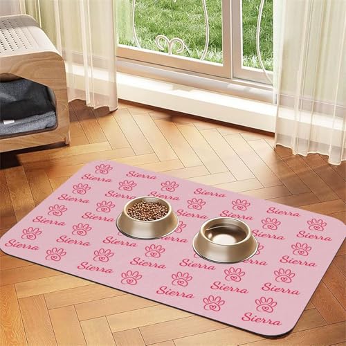 Fußmatte Personalisiert Napfunterlage Hund Futtermatte Katzen Haustür mit Namen und Foto Fußmatte Personalisiert Napfunterlage Hund Futtermatte Katzen Haustür mit Namen und Foto von Naispanda