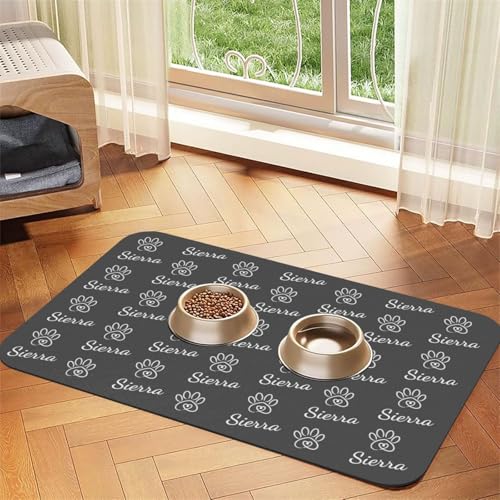 Fußmatte Personalisiert Napfunterlage Hund Futtermatte Katzen Haustür mit Namen und Foto Fußmatte Personalisiert Napfunterlage Hund Futtermatte Katzen Haustür mit Namen und Foto von Naispanda