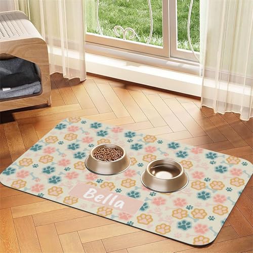 Fußmatte Personalisiert Napfunterlage Hund Futtermatte Katzen Haustür mit Namen und Foto Fußmatte Personalisiert Napfunterlage Hund Futtermatte Katzen Haustür mit Namen und Foto von Naispanda