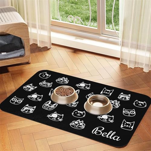 Fußmatte Personalisiert Napfunterlage Hund Futtermatte Katzen Haustür mit Namen und Foto Fußmatte Personalisiert Napfunterlage Hund Futtermatte Katzen Haustür mit Namen und Foto von Naispanda