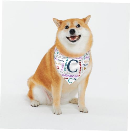 Personalisierte Hundehalstücher mit Foto, Name, Logo, Individueller Haustierschal, Dreieckstuch, Halstuch mit Verstellbarer Schnalle, Personalisiertes Haustierkostüm-Accessoire für Hunde und Katzen von Naispanda
