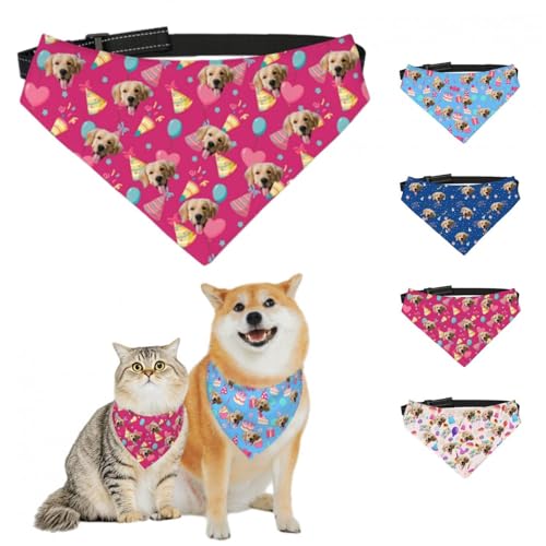 Personalisierte Hundehalstücher mit Foto, Name, Logo, Individueller Haustierschal, Dreieckstuch, Halstuch mit Verstellbarer Schnalle, Personalisiertes Haustierkostüm-Accessoire für Hunde und Katzen Personalisierte Hundehalstücher mit Foto, Name, Logo, Individueller Haustierschal, Dreieckstuch, Halstuch mit Verstellbarer Schnalle, Personalisiertes Haustierkostüm-Accessoire für Hunde und Katzen von Naispanda