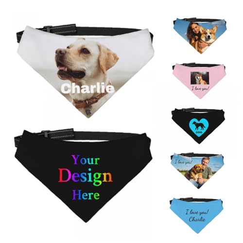 Personalisierte Hundehalstücher mit Foto, Name, Logo, Individueller Haustierschal, Dreieckstuch, Halstuch mit Verstellbarer Schnalle, Personalisiertes Haustierkostüm-Accessoire für Hunde und Katzen Personalisierte Hundehalstücher mit Foto, Name, Logo, Individueller Haustierschal, Dreieckstuch, Halstuch mit Verstellbarer Schnalle, Personalisiertes Haustierkostüm-Accessoire für Hunde und Katzen von Naispanda