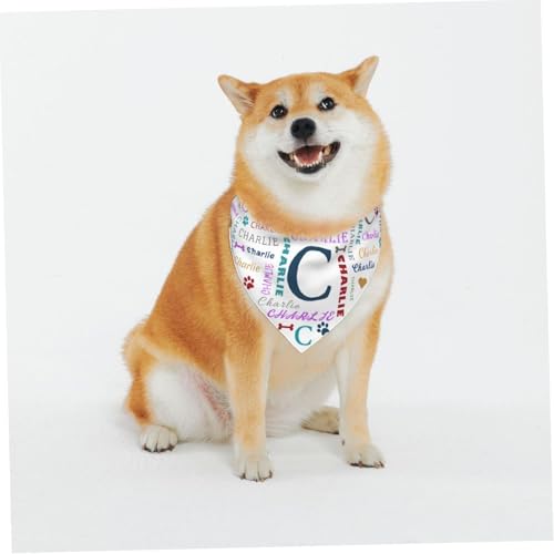 Personalisierte Hundehalstücher mit Foto, Name, Logo, Individueller Haustierschal, Dreieckstuch, Halstuch mit Verstellbarer Schnalle, Personalisiertes Haustierkostüm-Accessoire für Hunde und Katzen von Naispanda