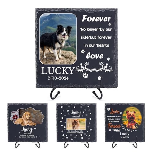 Personalisierter Haustier Gedenkstein mit Foto Name und Datum, Personalisiertes Haustier Gedenkgeschenk zum Verlust eines Hundes oder Einer Katze, Grabmarkierer, Grabstein zur Friedhofsdekoration Personalisierter Haustier Gedenkstein mit Foto Name und Datum, Personalisiertes Haustier Gedenkgeschenk zum Verlust eines Hundes oder Einer Katze, Grabmarkierer, Grabstein zur Friedhofsdekoration von Naispanda