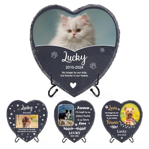 Personalisierter Haustier Gedenkstein mit Foto Name und Datum, Personalisiertes Haustier Gedenkgeschenk zum Verlust eines Hundes oder Einer Katze, Grabmarkierer, Grabstein zur Friedhofsdekoration Personalisierter Haustier Gedenkstein mit Foto Name und Datum, Personalisiertes Haustier Gedenkgeschenk zum Verlust eines Hundes oder Einer Katze, Grabmarkierer, Grabstein zur Friedhofsdekoration von Naispanda