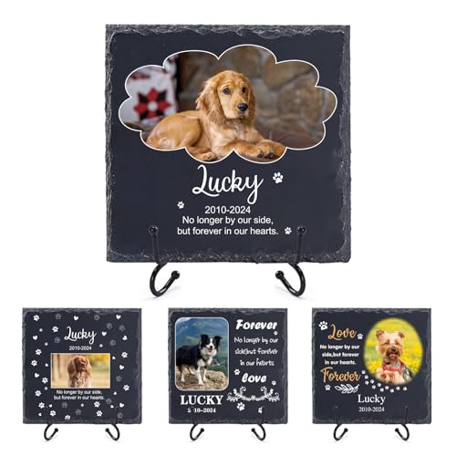 Personalisierter Haustier Gedenkstein mit Foto Name und Datum, Personalisiertes Haustier Gedenkgeschenk zum Verlust eines Hundes oder Einer Katze, Grabmarkierer, Grabstein zur Friedhofsdekoration Personalisierter Haustier Gedenkstein mit Foto Name und Datum, Personalisiertes Haustier Gedenkgeschenk zum Verlust eines Hundes oder Einer Katze, Grabmarkierer, Grabstein zur Friedhofsdekoration von Naispanda