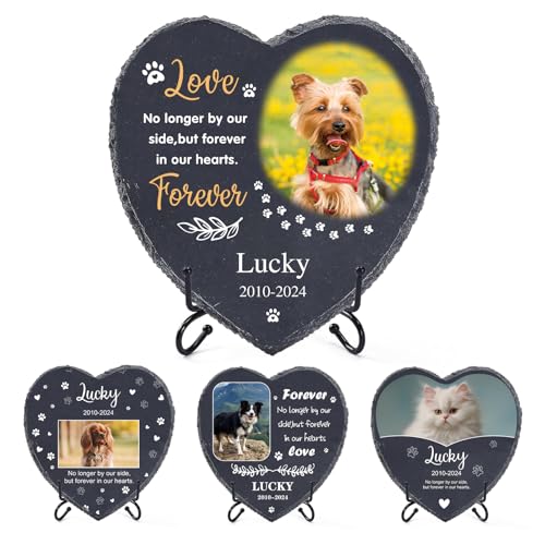 Personalisierter Haustier Gedenkstein mit Foto Name und Datum, Personalisiertes Haustier Gedenkgeschenk zum Verlust eines Hundes oder Einer Katze, Grabmarkierer, Grabstein zur Friedhofsdekoration Personalisierter Haustier Gedenkstein mit Foto Name und Datum, Personalisiertes Haustier Gedenkgeschenk zum Verlust eines Hundes oder Einer Katze, Grabmarkierer, Grabstein zur Friedhofsdekoration von Naispanda