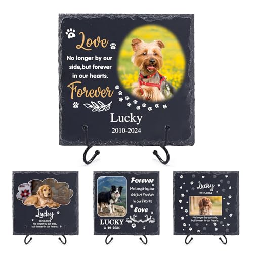 Personalisierter Haustier Gedenkstein mit Foto Name und Datum, Personalisiertes Haustier Gedenkgeschenk zum Verlust eines Hundes oder Einer Katze, Grabmarkierer, Grabstein zur Friedhofsdekoration Personalisierter Haustier Gedenkstein mit Foto Name und Datum, Personalisiertes Haustier Gedenkgeschenk zum Verlust eines Hundes oder Einer Katze, Grabmarkierer, Grabstein zur Friedhofsdekoration von Naispanda