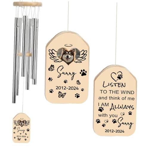 Personalisiertes Haustier Gedenk Windspiel mit Foto Namen und Datum, Personalisiertes Erinnerungsgeschenk zum Verlust eines Hundes oder Einer Katze, Personalisiertes Trauergeschenk für Ihr Haustier Personalisiertes Haustier Gedenk Windspiel mit Foto Namen und Datum, Personalisiertes Erinnerungsgeschenk zum Verlust eines Hundes oder Einer Katze, Personalisiertes Trauergeschenk für Ihr Haustier von Naispanda
