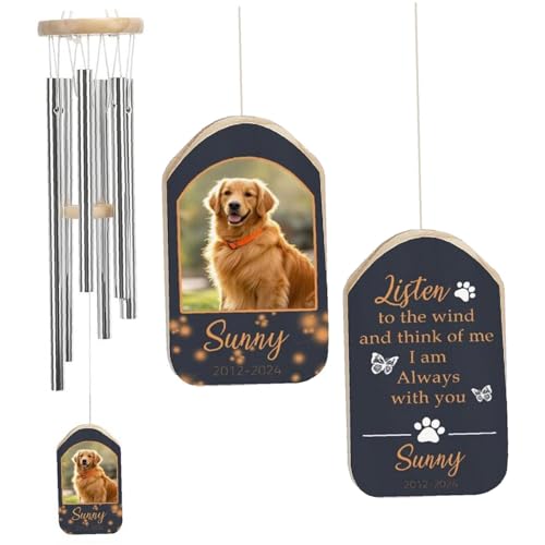 Personalisiertes Haustier Gedenk Windspiel mit Foto Namen und Datum, Personalisiertes Erinnerungsgeschenk zum Verlust eines Hundes oder Einer Katze, Personalisiertes Trauergeschenk für Ihr Haustier Personalisiertes Haustier Gedenk Windspiel mit Foto Namen und Datum, Personalisiertes Erinnerungsgeschenk zum Verlust eines Hundes oder Einer Katze, Personalisiertes Trauergeschenk für Ihr Haustier von Naispanda
