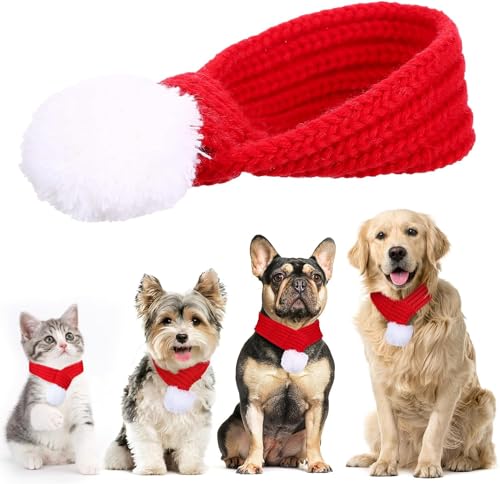 Naler Roter Schal für Haustiere, Weihnachtsmann, für Katzen, Hunde und andere Haustiere, Größe L Naler Roter Schal für Haustiere, Weihnachtsmann, für Katzen, Hunde und andere Haustiere, Größe L von Naler