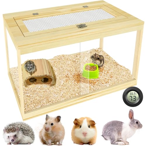 61 cm Hamsterkäfig Abschließbarer Schiebetür Rennmauskäfig Zwerghamsterkäfig mit Metallgitterdach Mäuse und Kleintier-Lebensraum Kaufestes syrisches Hamstergehege (Holz, 61 cm L x 40,6 cm B x 40,6 cm 61 cm Hamsterkäfig Abschließbarer Schiebetür Rennmauskäfig Zwerghamsterkäfig mit Metallgitterdach Mäuse und Kleintier-Lebensraum Kaufestes syrisches Hamstergehege (Holz, 61 cm L x 40,6 cm B x 40,6 cm von Nalwort