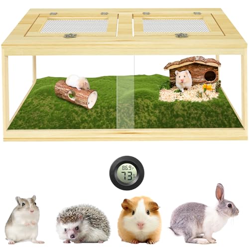 81,3 cm Hamster Lebensraum Gehege Abschließbarer Schiebetür Rennmauskäfig Zwerghamsterkäfig mit Metallgitterdach kaufester syrischer Hamsterkäfig für Mäuse Kleintiere (Holz, 81,3 cm L x 40,6 cm B x 81,3 cm Hamster Lebensraum Gehege Abschließbarer Schiebetür Rennmauskäfig Zwerghamsterkäfig mit Metallgitterdach kaufester syrischer Hamsterkäfig für Mäuse Kleintiere (Holz, 81,3 cm L x 40,6 cm B x von Nalwort