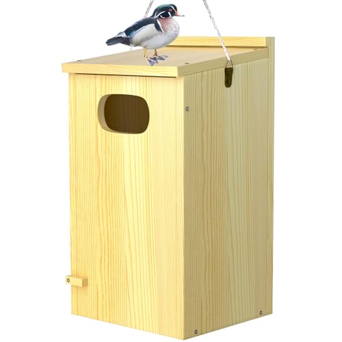 Entenhaus, Entenhäuser aus Massivholz für draußen, inklusive Nistpads und Seil zum Aufhängen, Enten-Nistkasten für den Außenbereich, 50,8 cm H x 25,4 cm T x 25,4 cm B Entenhaus, Entenhäuser aus Massivholz für draußen, inklusive Nistpads und Seil zum Aufhängen, Enten-Nistkasten für den Außenbereich, 50,8 cm H x 25,4 cm T x 25,4 cm B von Nalwort