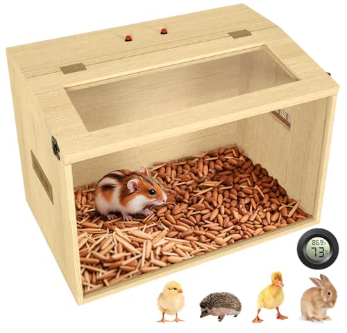 Hamsterkäfig, 61 cm, Öffnung oben, abschließbar, Dachtür, Rennmauskäfig, Zwerghamsterkäfig mit Hygrometer, Mäuse und Kleintier-Lebensraum, kaufestes syrisches Hamstergehege (Holz, 61 cm L x 40,6 cm B Hamsterkäfig, 61 cm, Öffnung oben, abschließbar, Dachtür, Rennmauskäfig, Zwerghamsterkäfig mit Hygrometer, Mäuse und Kleintier-Lebensraum, kaufestes syrisches Hamstergehege (Holz, 61 cm L x 40,6 cm B von Nalwort