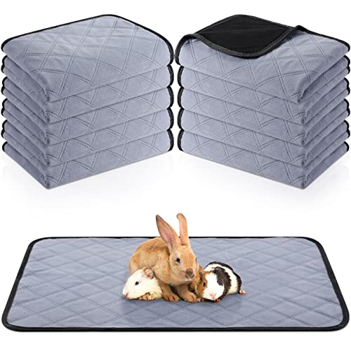 Namalu 10 Stück PIPI Pads Meerschweinchen Käfig Einlagen Wiederverwendbare Trainingsunterlagen Waschbare Welpen Trainingspads Saugfähige Fleece PIPI Matten rutschfeste Urin Unterlagen (60 x 45 cm) von Namalu