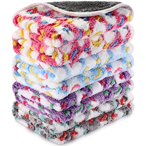 Namalu 4 Wasserdicht Meerschweinchen Fleecedecken Klein Waschbar Hundedecke Saugfähig Meerschweinchen Käfig Einlagen Wiederverwendbar PIPI Pads Schlaf Kuscheldecke (Stern und Mond, 60 x 40 cm) von Namalu